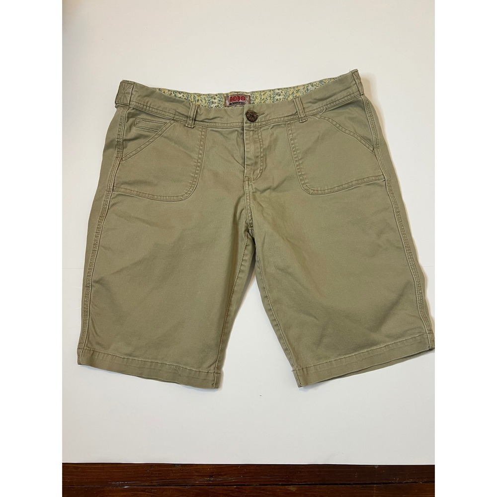 No Boundaries Khaki Bermuda Shorts Womens JR. 15 Tan Stretch Utility Cargo